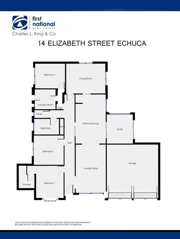 Floorplan of Homely house listing, 14 Elizabeth Street, Echuca VIC 3564