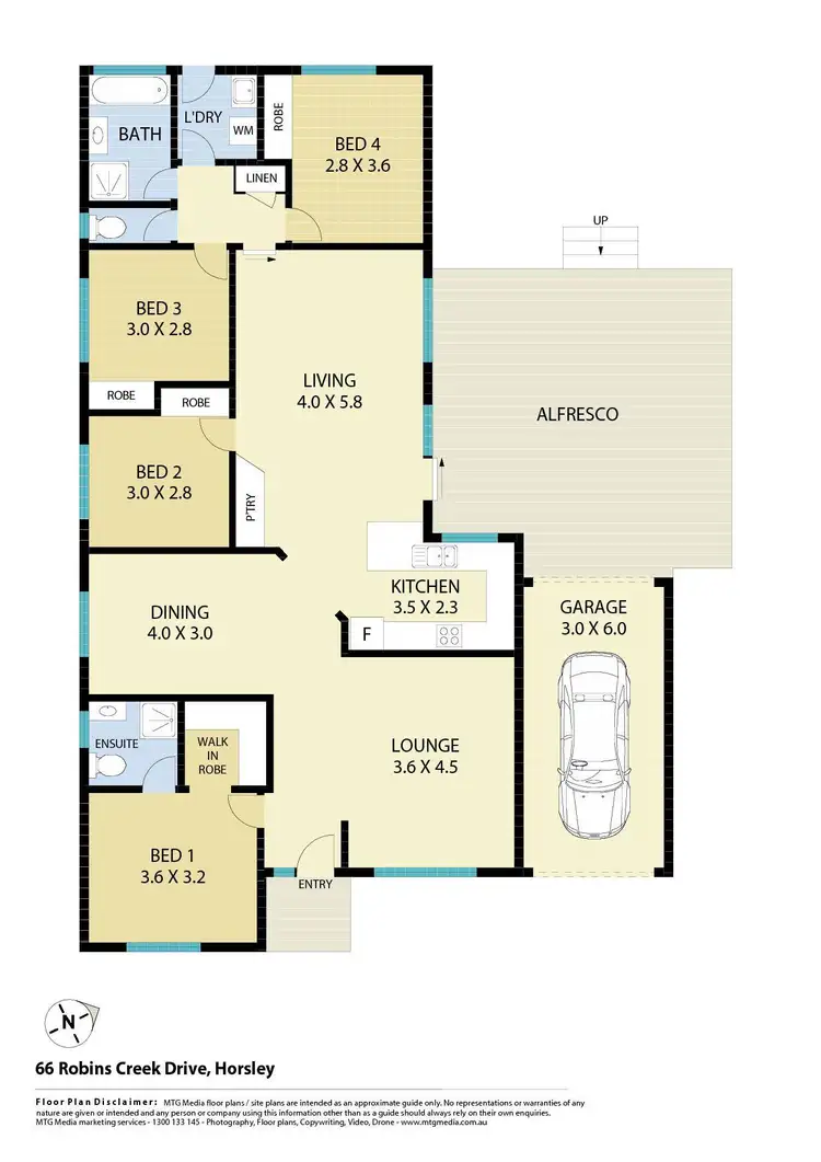 Floorplan of Homely house listing, 66 Robins Creek Drive, Horsley NSW 2530