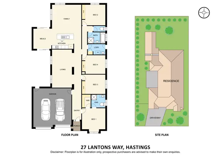 Floorplan of Homely house listing, 27 Lantons Way, Hastings VIC 3915