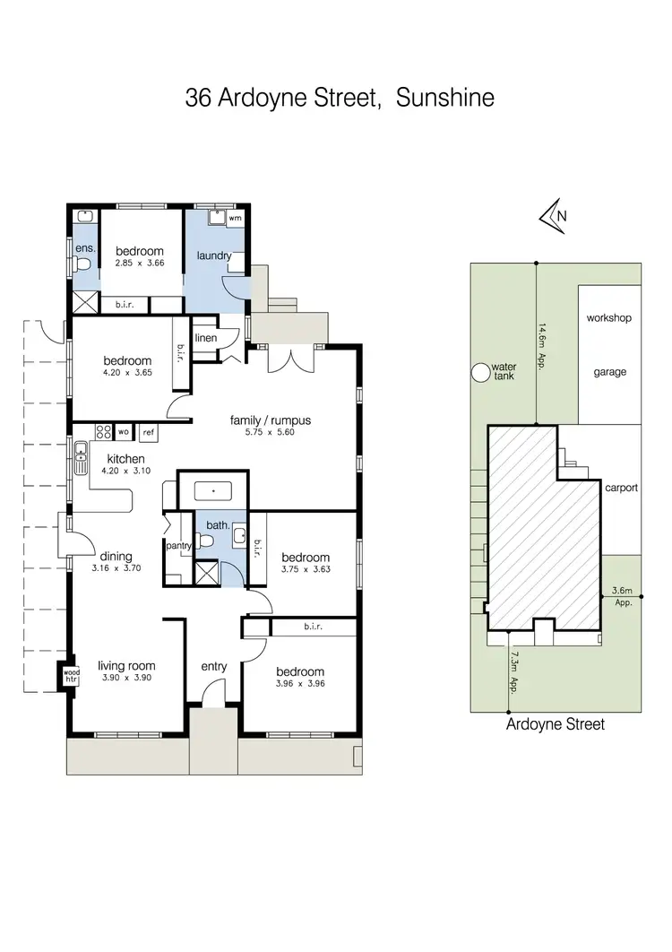 Floorplan of Homely house listing, 36 Ardoyne Street, Sunshine VIC 3020