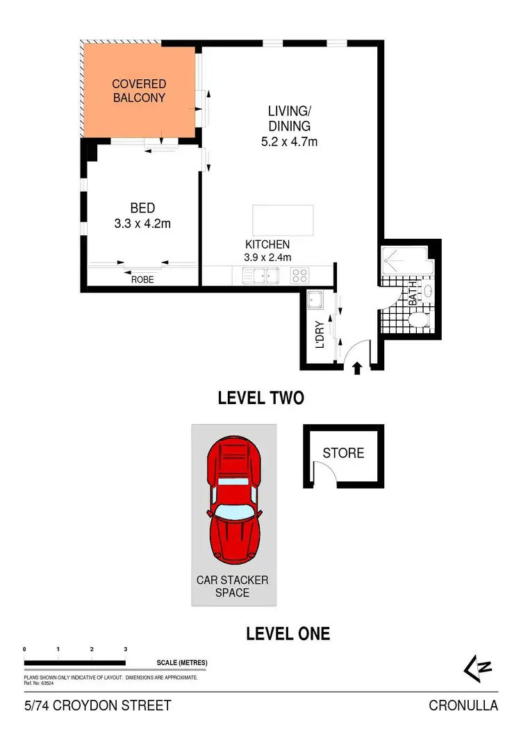 Floorplan of Homely apartment listing, 5/74 Croydon Street, Cronulla NSW 2230