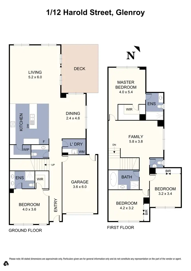 Floorplan of Homely townhouse listing, 1/12 Harold Street, Glenroy VIC 3046