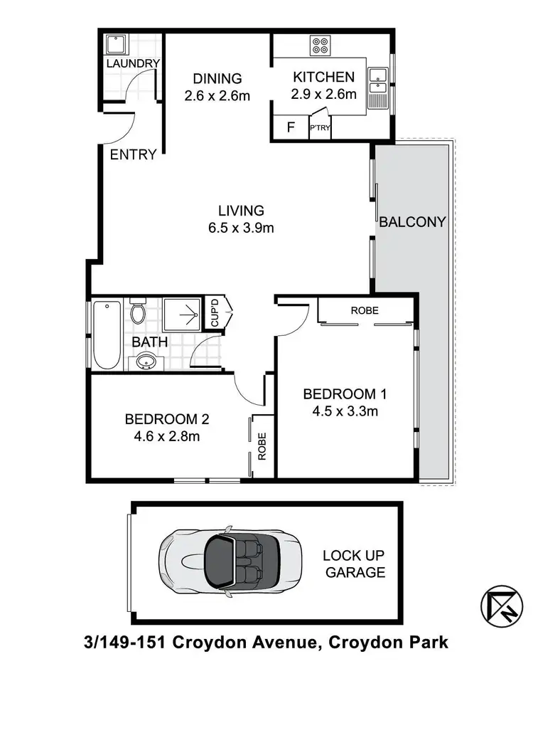 Floorplan of Homely apartment listing, 3/149 - 151 Croydon Avenue, Croydon Park NSW 2133