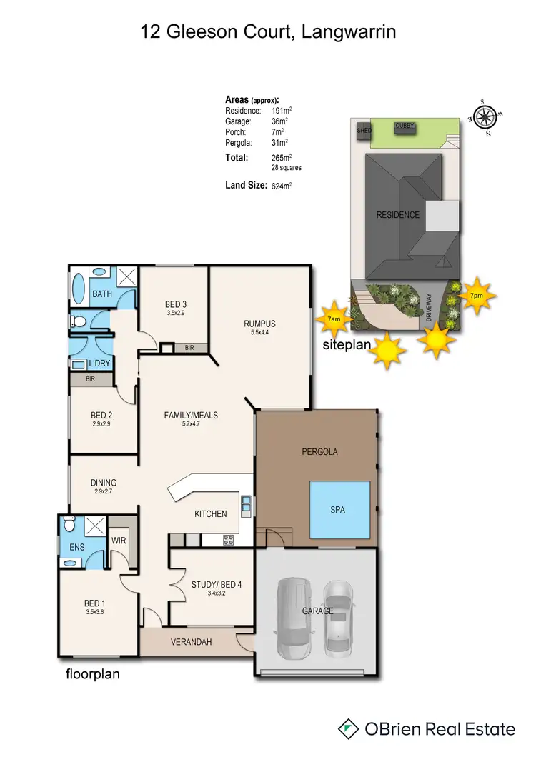 Floorplan of Homely house listing, 12 Gleeson Court, Langwarrin VIC 3910