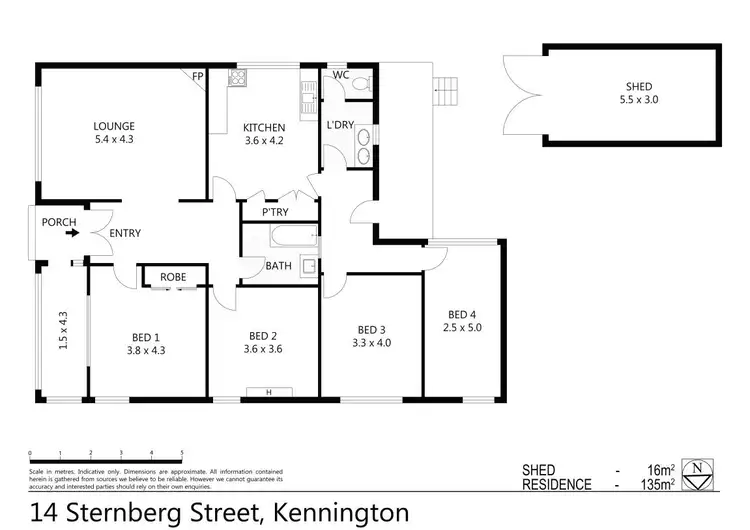 Floorplan of Homely house listing, 14 Sternberg Street, Bendigo VIC 3550