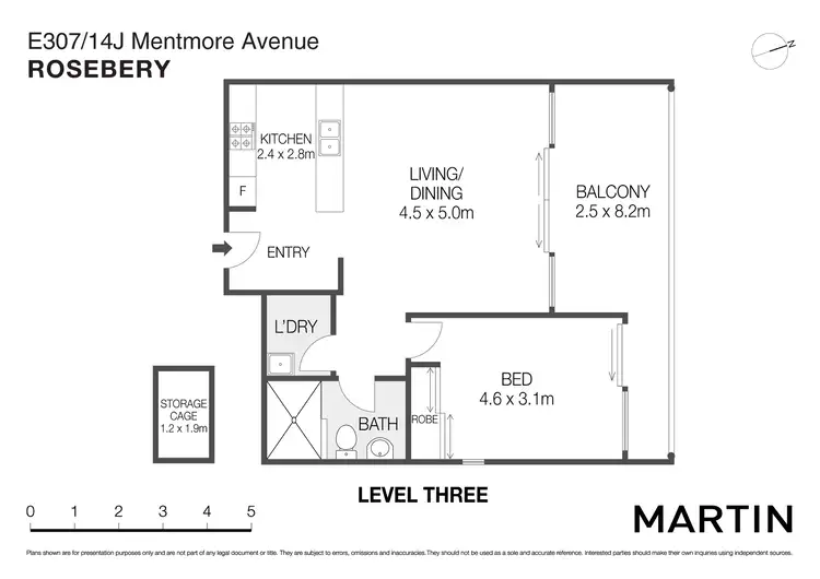 Floorplan of Homely apartment listing, E307/14j Mentmore Avenue, Rosebery NSW 2018