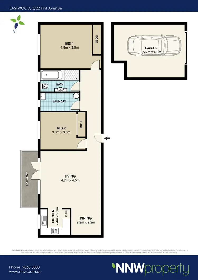 Floorplan of Homely unit listing, 3/22 First Avenue, Eastwood NSW 2122
