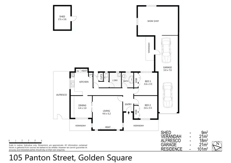 Floorplan of Homely house listing, 105 Panton Street, Golden Square VIC 3555