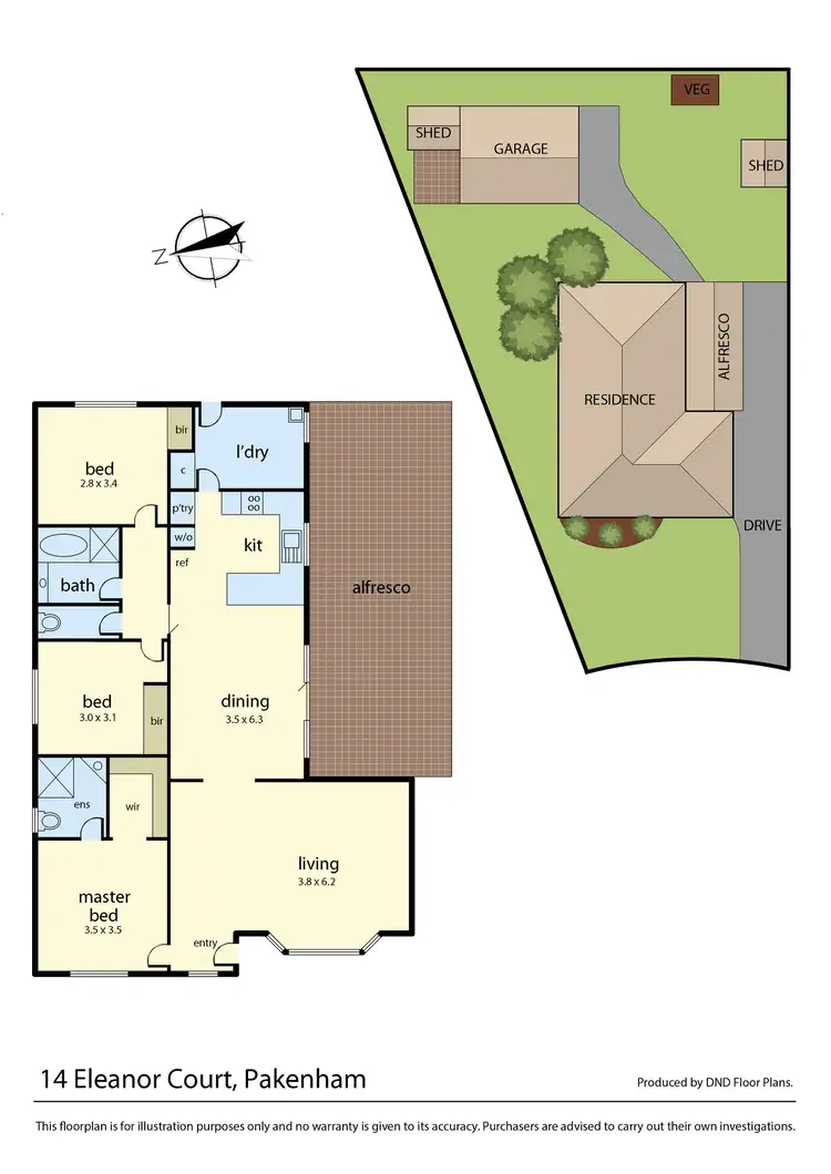 Floorplan of Homely house listing, 14 Eleanor Court, Pakenham VIC 3810