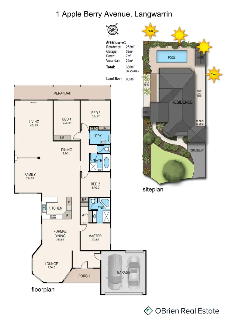 Floorplan of Homely house listing, 1 Apple Berry Avenue, Langwarrin VIC 3910