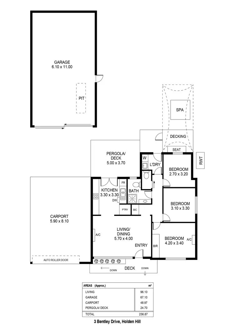Floorplan of Homely house listing, 3 Bentley Hill Drive, Holden Hill SA 5088