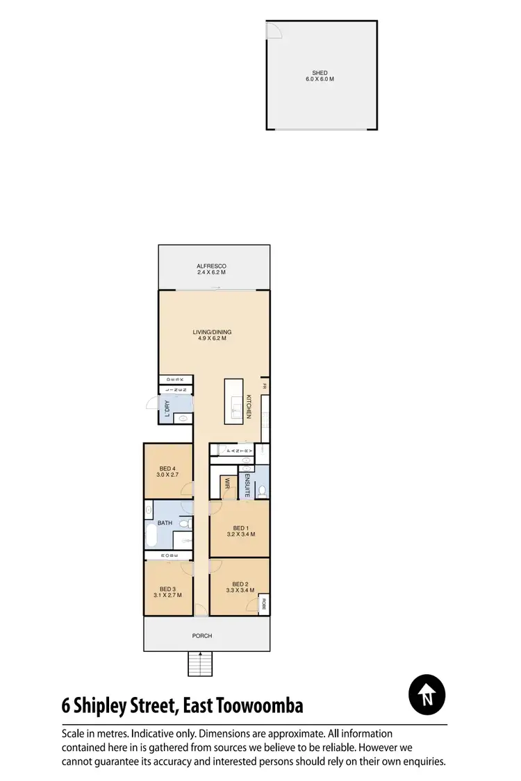 Floorplan of Homely house listing, 6 Shipley Street, East Toowoomba QLD 4350