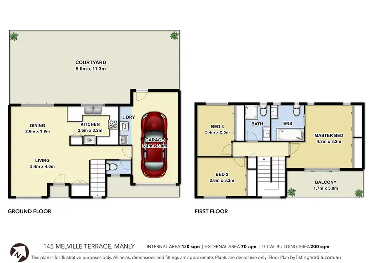 Floorplan of Homely apartment listing, 1/145 Melville Terrace, Manly QLD 4179