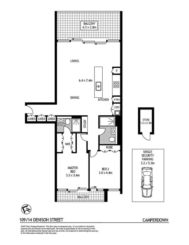 Floorplan of Homely apartment listing, 109/14 Denison Street, Camperdown NSW 2050