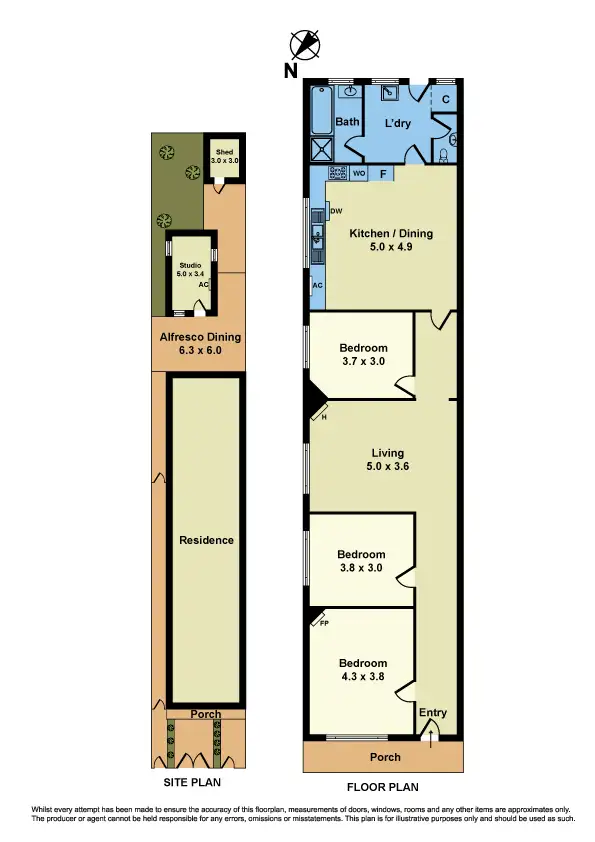 Floorplan of Homely house listing, 45 Seddon Street, Seddon VIC 3011