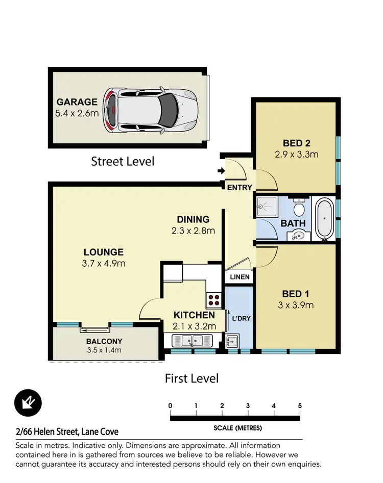 Floorplan of Homely apartment listing, 2/66 Helen Street, Lane Cove NSW 2066