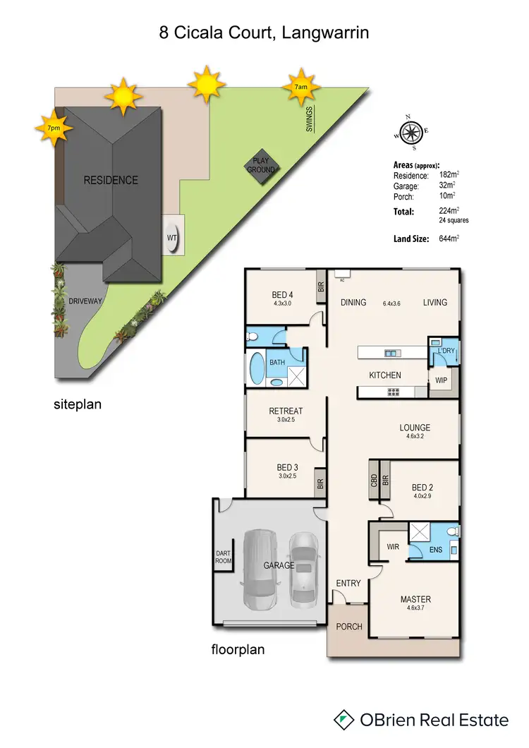 Floorplan of Homely house listing, 8 Cicala Court, Langwarrin VIC 3910