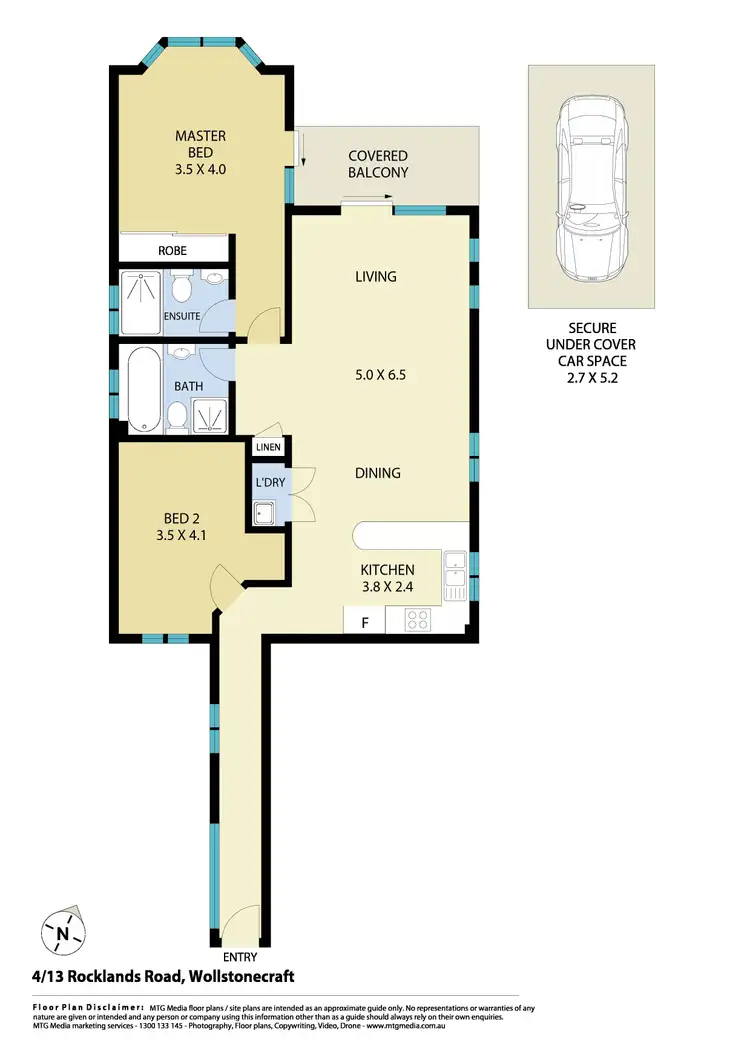 Floorplan of Homely apartment listing, 4/13 Rocklands Road, Wollstonecraft NSW 2065