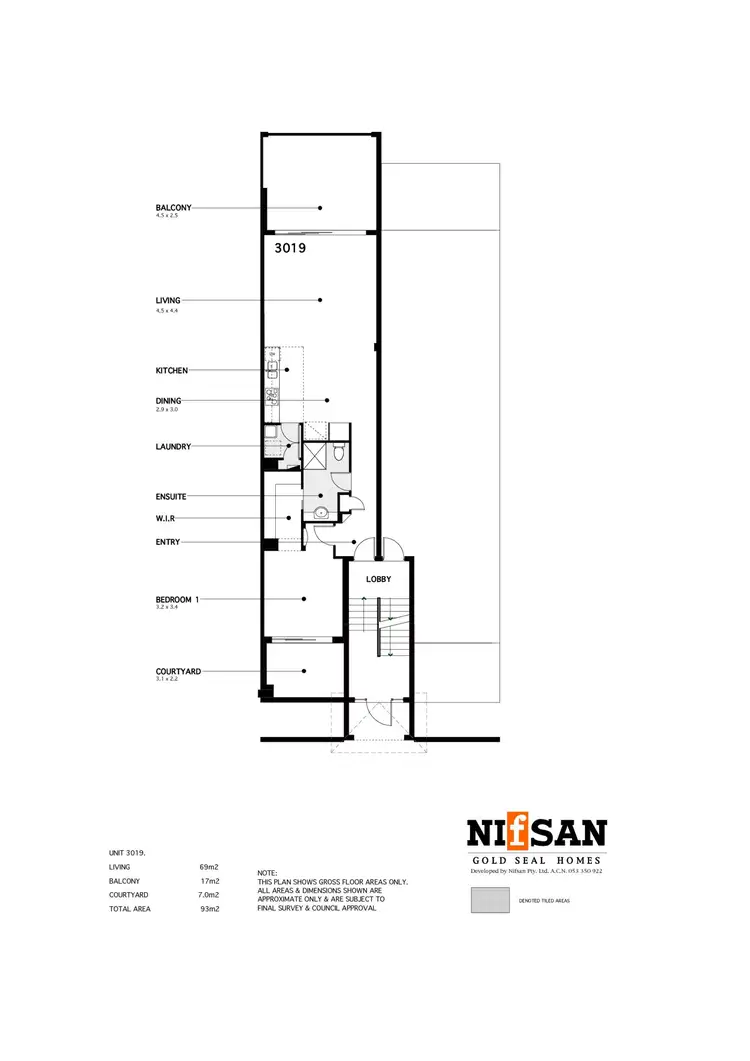 Floorplan of Homely unit listing, 8/3108 The Boulevard, Carrara QLD 4211