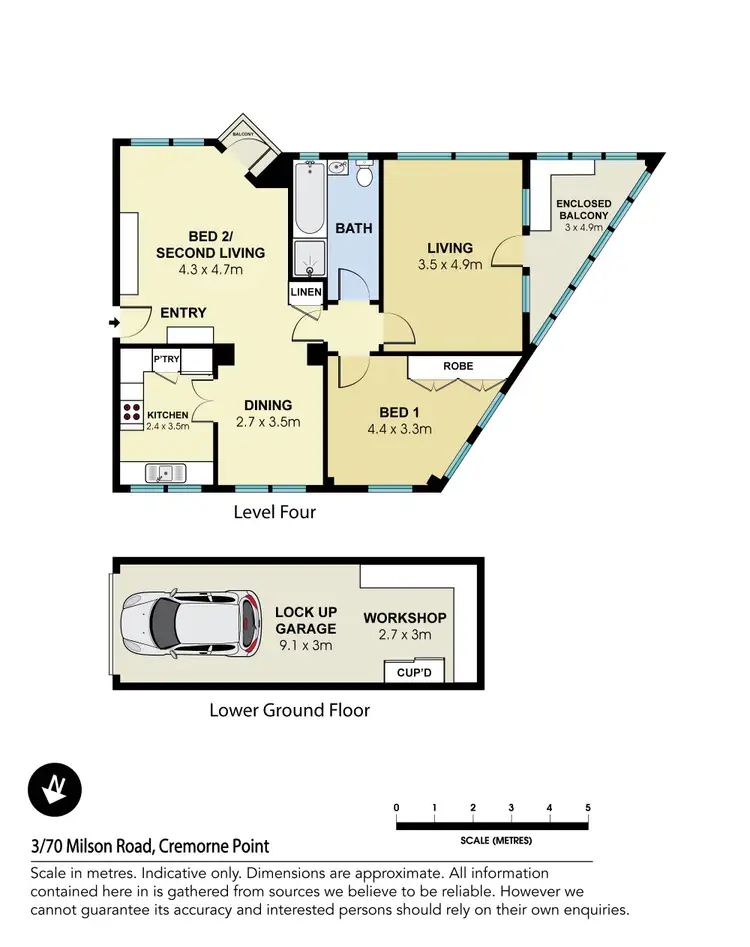 Floorplan of Homely apartment listing, 3/70 Milson Road, Cremorne Point NSW 2090