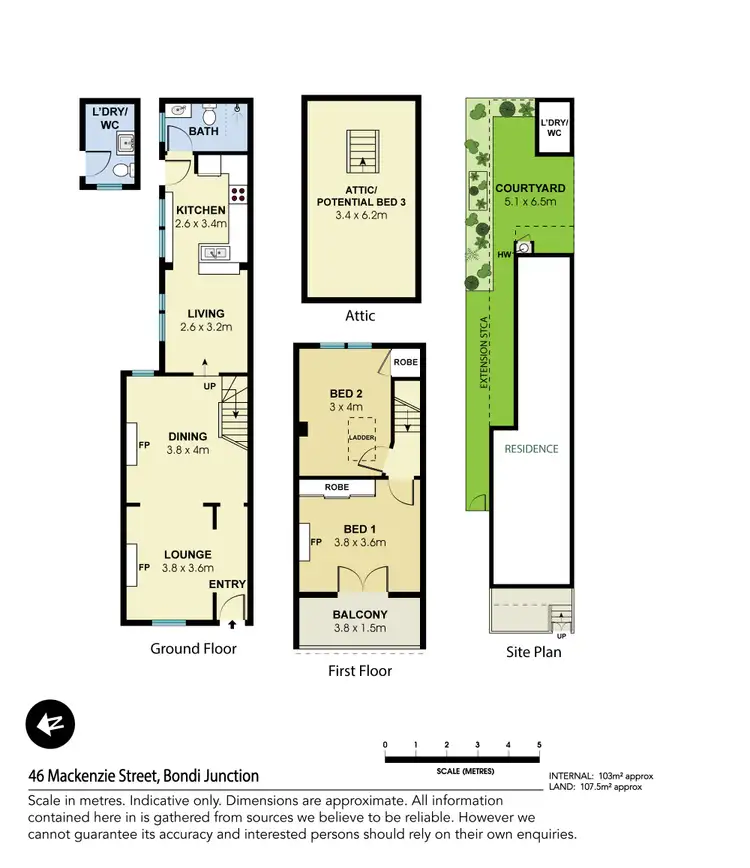 Floorplan of Homely house listing, 46 Mackenzie Street, Bondi Junction NSW 2022