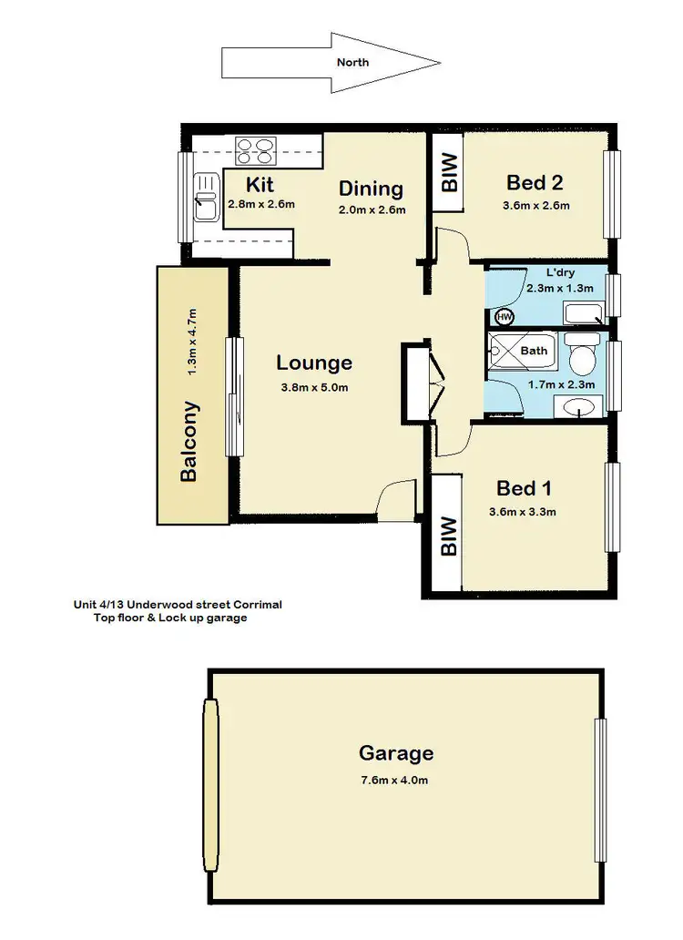 Floorplan of Homely unit listing, 4/13 Underwood Street, Corrimal NSW 2518