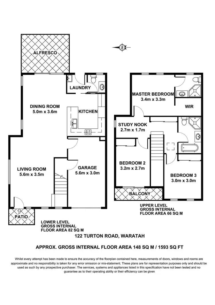 Floorplan of Homely townhouse listing, 122 Turton Road, Waratah NSW 2298