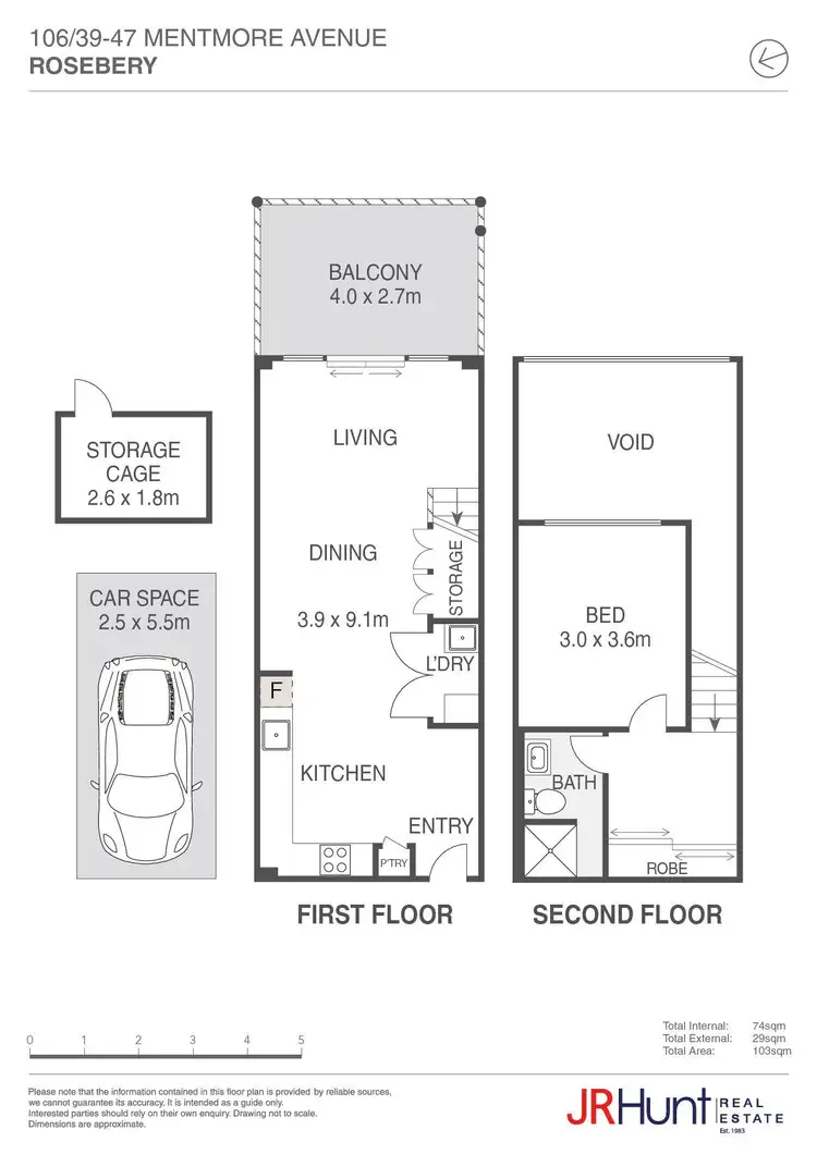 Floorplan of Homely apartment listing, 106/39-47 Mentmore Avenue, Rosebery NSW 2018