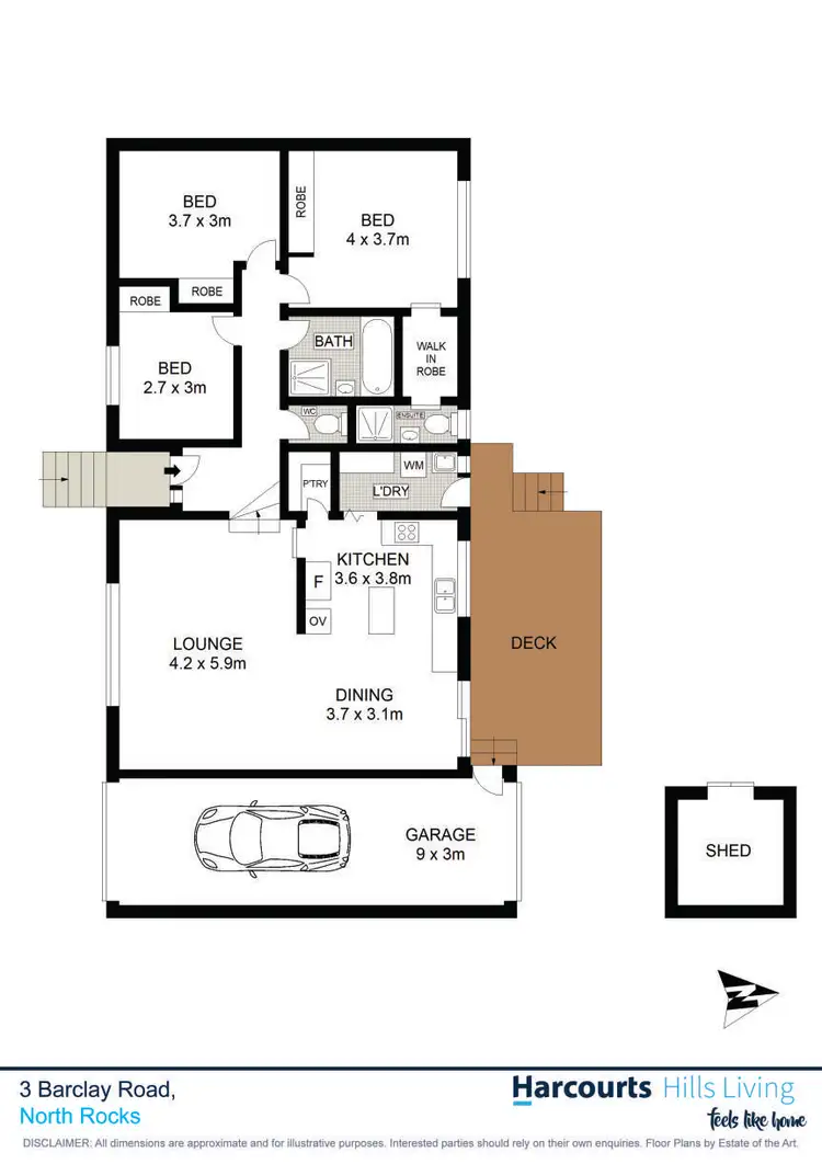 Floorplan of Homely house listing, 3 Barclay Road, North Rocks NSW 2151