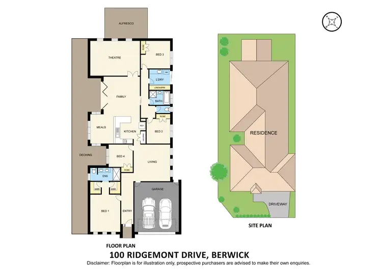 Floorplan of Homely house listing, 100 Ridgemont Drive, Berwick VIC 3806