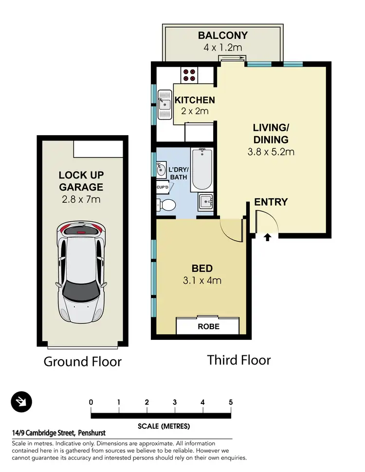 Floorplan of Homely unit listing, 14/9 Cambridge Street, Penshurst NSW 2222
