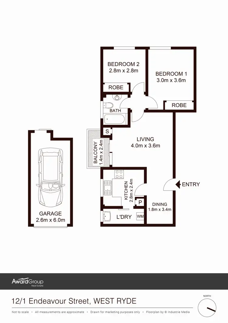 Floorplan of Homely unit listing, 12/1 Endeavour Street, West Ryde NSW 2114