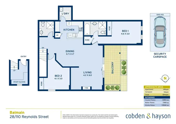 Floorplan of Homely apartment listing, 28/110 Reynolds Street, Balmain NSW 2041