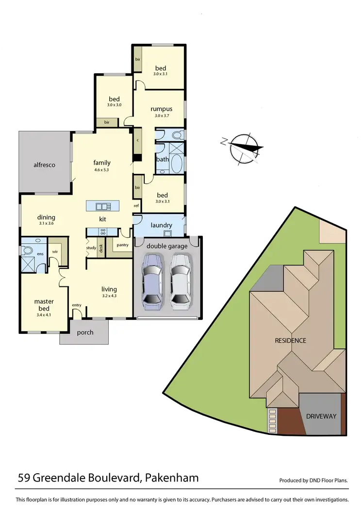 Floorplan of Homely house listing, 59 Greendale Boulevard, Pakenham VIC 3810