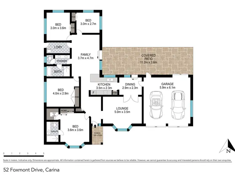 Floorplan of Homely house listing, 52 Foxmont Drive, Carina QLD 4152
