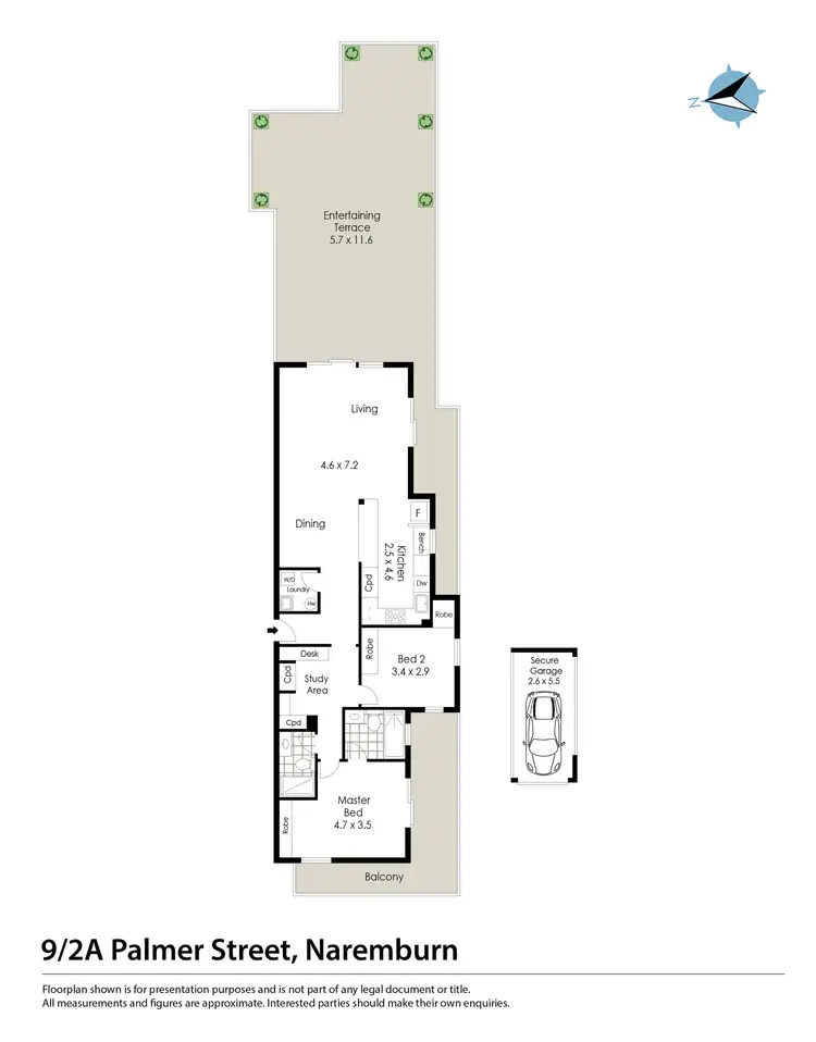 Floorplan of Homely apartment listing, 9/2A Palmer Street, Naremburn NSW 2065