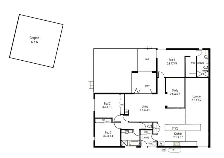 Floorplan of Homely house listing, 4 Allpress Drive, Golden Square VIC 3555
