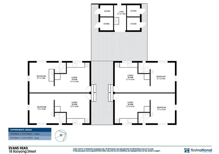 Floorplan of Homely block of units listing, 18 Booyong Street, Evans Head NSW 2473