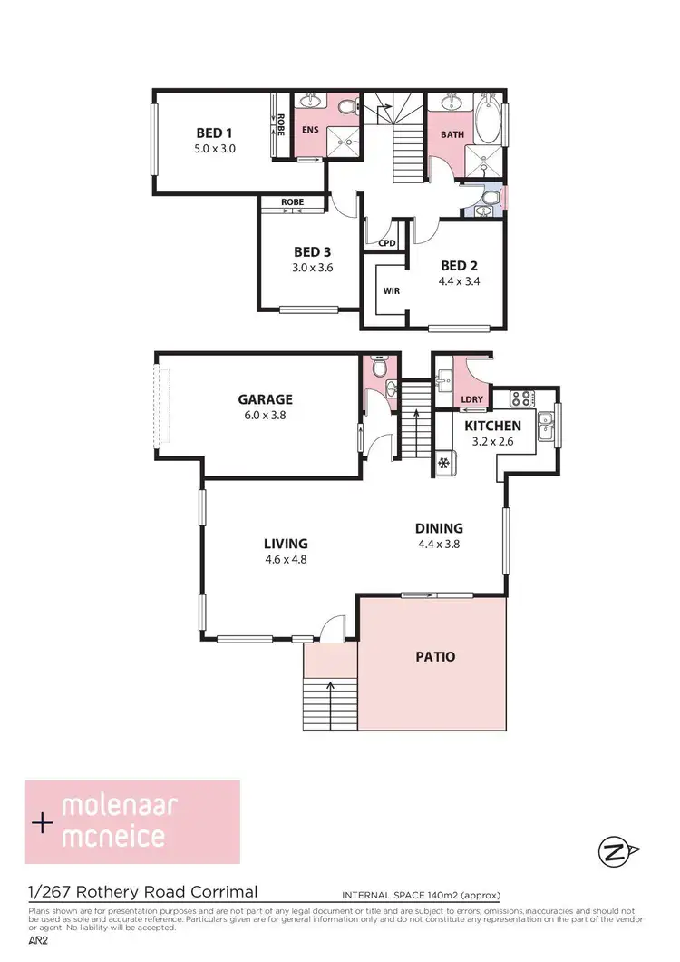 Floorplan of Homely townhouse listing, 1/267 Rothery Street, Corrimal NSW 2518