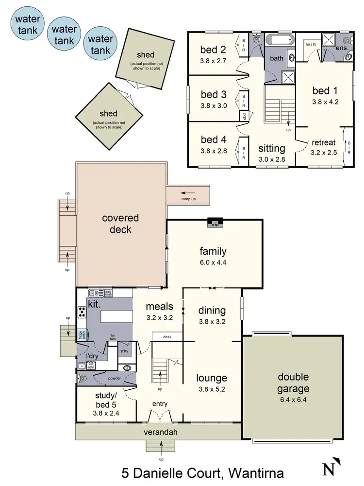 Floorplan of Homely house listing, 5 Danielle Court, Wantirna VIC 3152