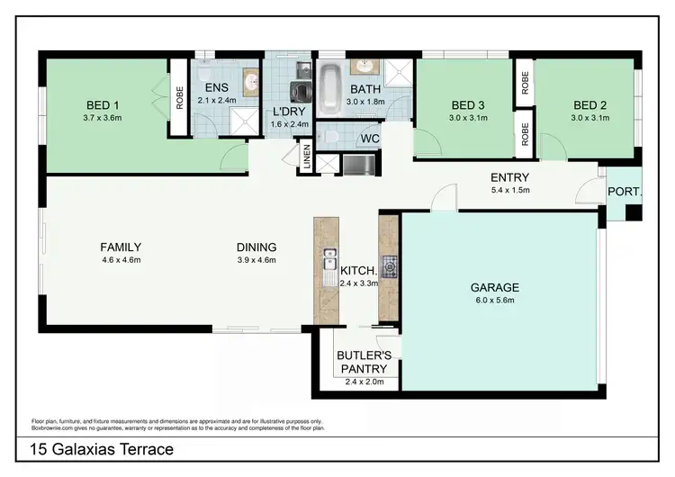 Floorplan of Homely house listing, 15 Galaxias Terrace, Wodonga VIC 3690