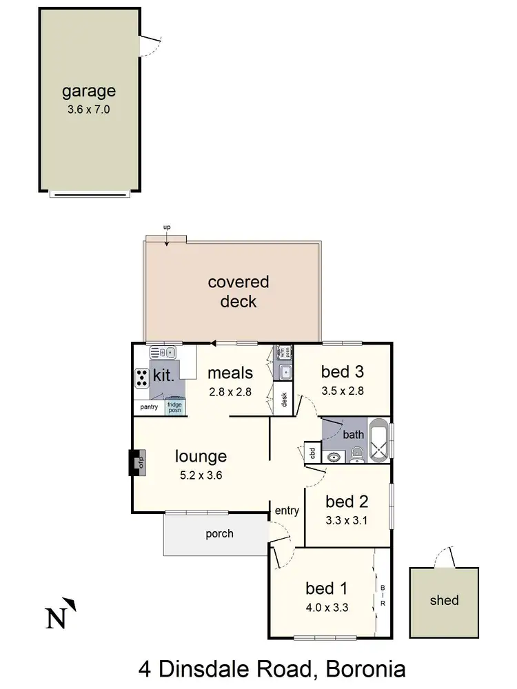 Floorplan of Homely house listing, 4 Dinsdale Road, Boronia VIC 3155