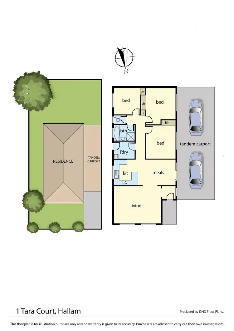 Floorplan of Homely house listing, 1 Tara Court, Hallam VIC 3803