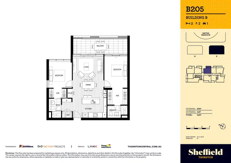 Floorplan of Homely apartment listing, 205/10 Aviators Way, Penrith NSW 2750