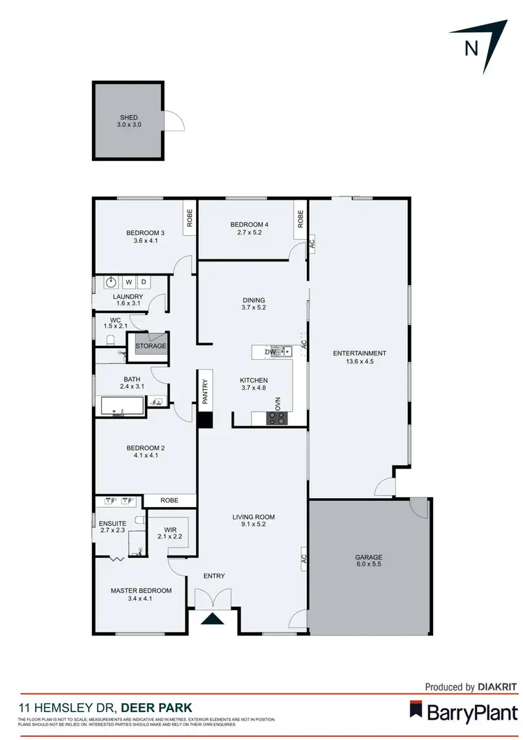 Floorplan of Homely house listing, 11 Hemsley Drive, Deer Park VIC 3023
