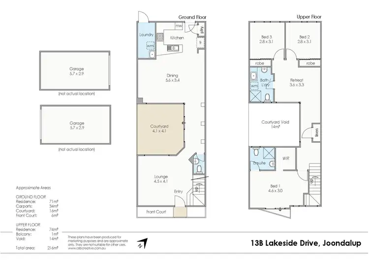 Floorplan of Homely townhouse listing, 13B Lakeside Drive, Joondalup WA 6027