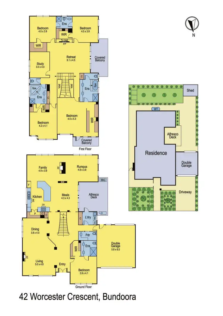 Floorplan of Homely house listing, 42 Worcester Crescent, Bundoora VIC 3083