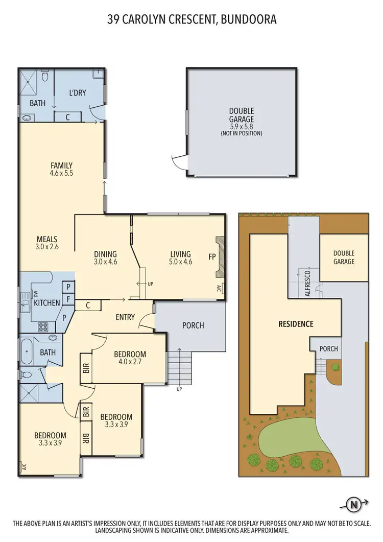 Floorplan of Homely house listing, 39 Carolyn Crescent, Bundoora VIC 3083