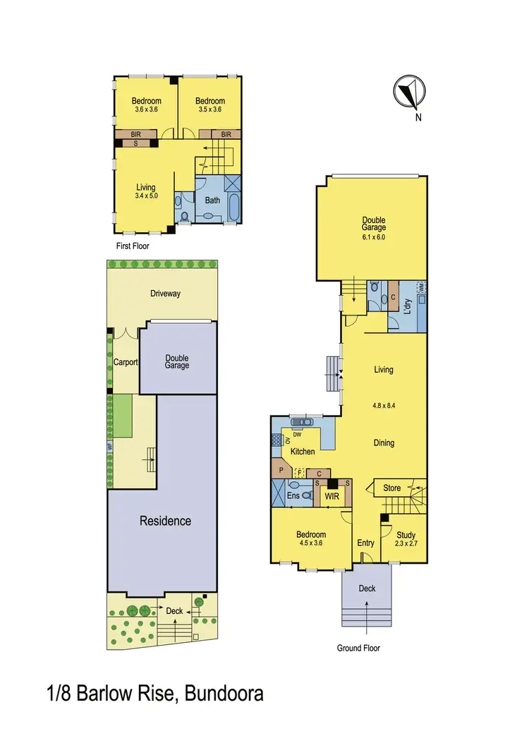 Floorplan of Homely house listing, 1/8 Barlow Rise, Bundoora VIC 3083