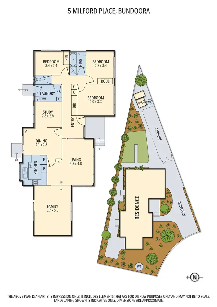Floorplan of Homely house listing, 5 Milford Place, Bundoora VIC 3083